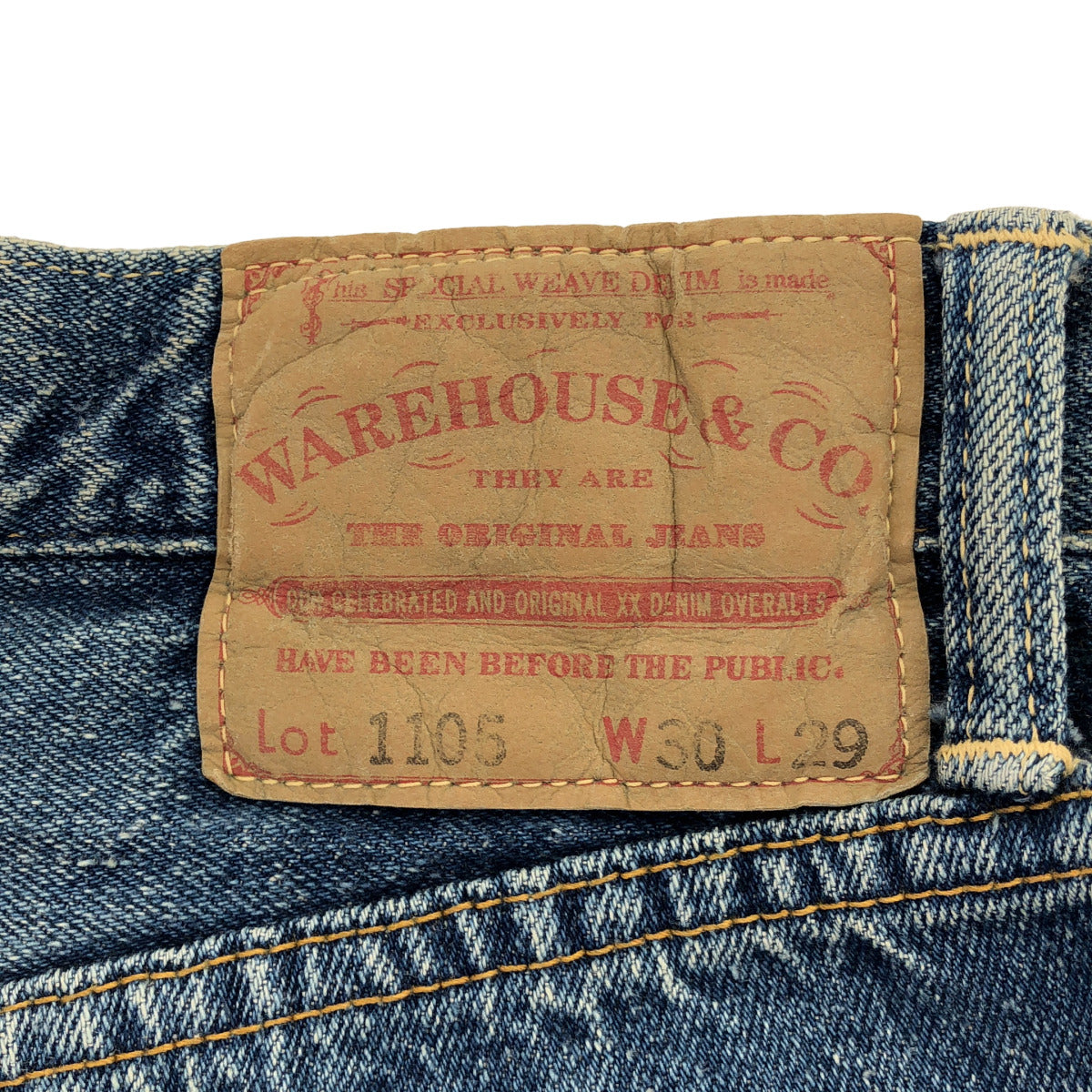 WAREHOUSE Warehouse Lot.1105 Indigo 2ND-HAND USED WASH selvedge tapered denim pants bottoms