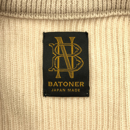 BATONER バトナー BN-20FM-013 ベージュ ハードツイストウール クルーネックセーター トップス