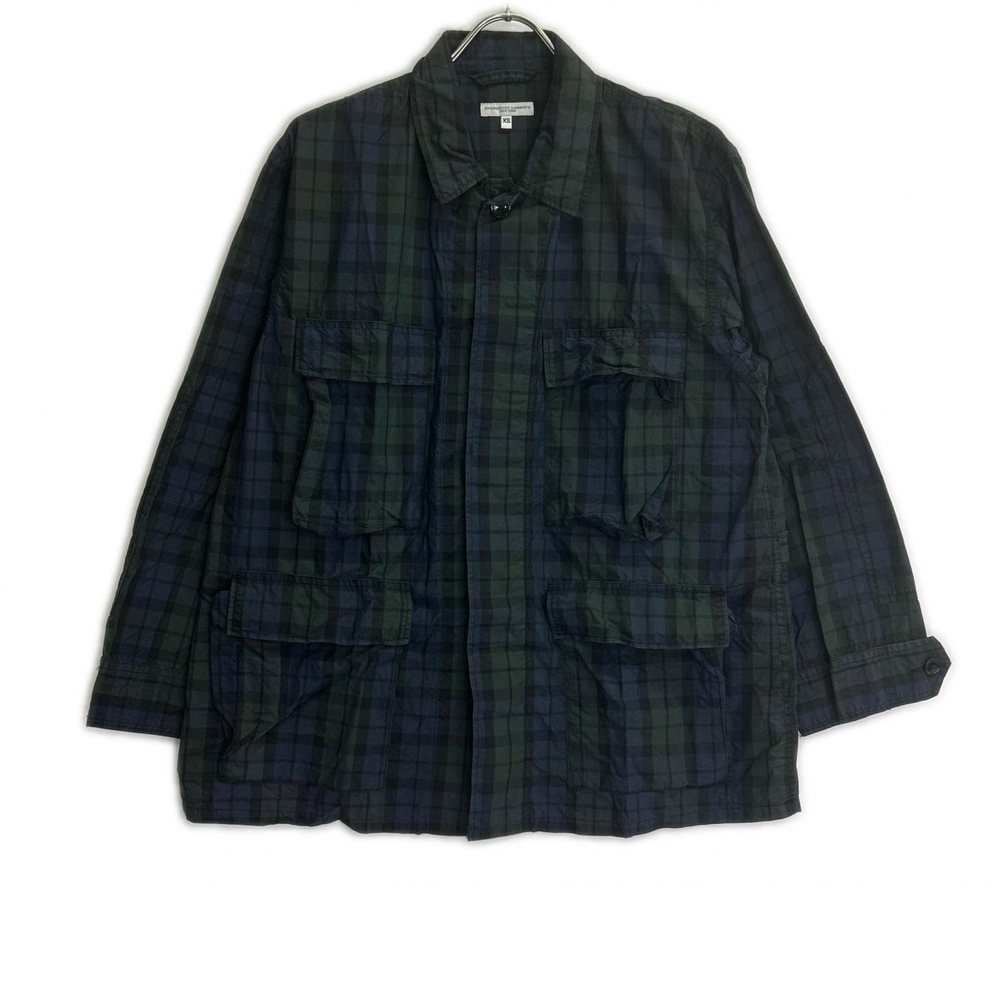 Engineered Garments エンジニアードガーメンツ ネイビー×グリーン ブラックウォッチ柄 コットンナイロン BDUジャケット ジャケット