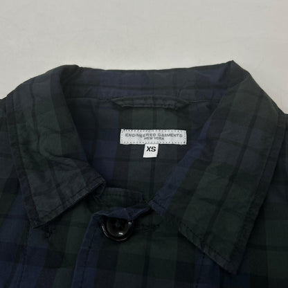 Engineered Garments navy-and-green black watch-pattern cotton-nylon BDU jacket