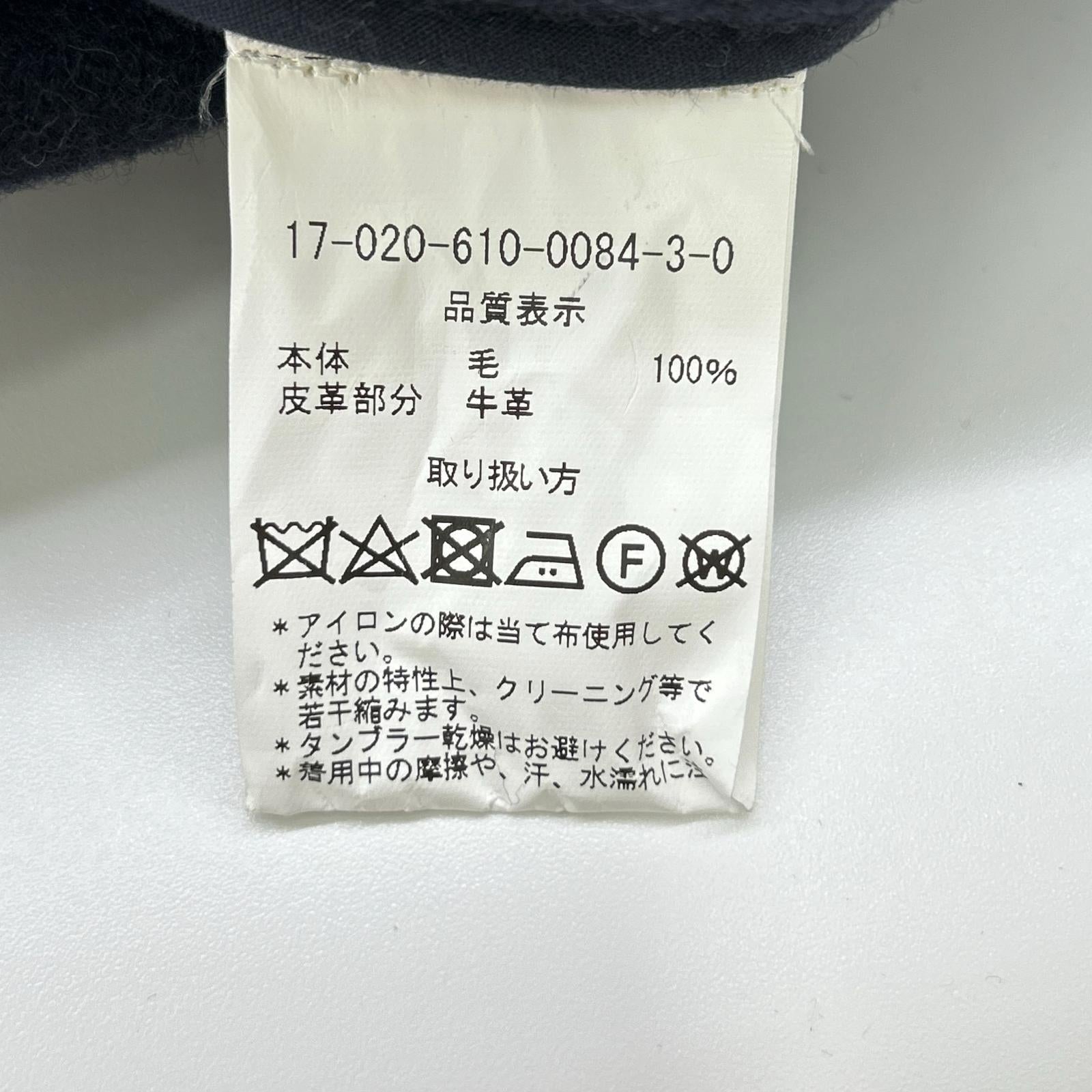 INVERTERE インバーティア 17-020-610-0084-3-0 ブラック Joshua Ellis生地 ウールヘリンボーン ダッフルコート コート