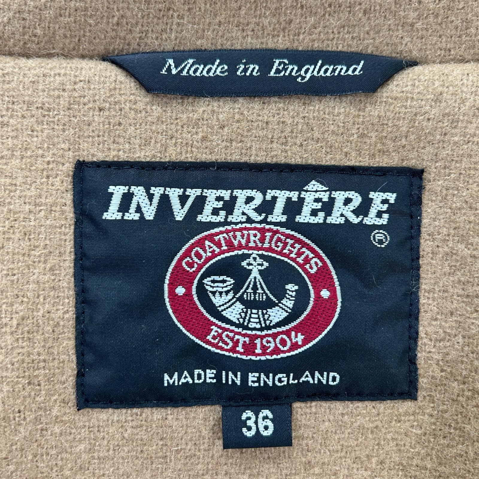 INVERTERE インバーティア IV182BM25031 キャメル 英国製 Joshua Ellis生地 ウールヘリンボーン ダッフル コート コート