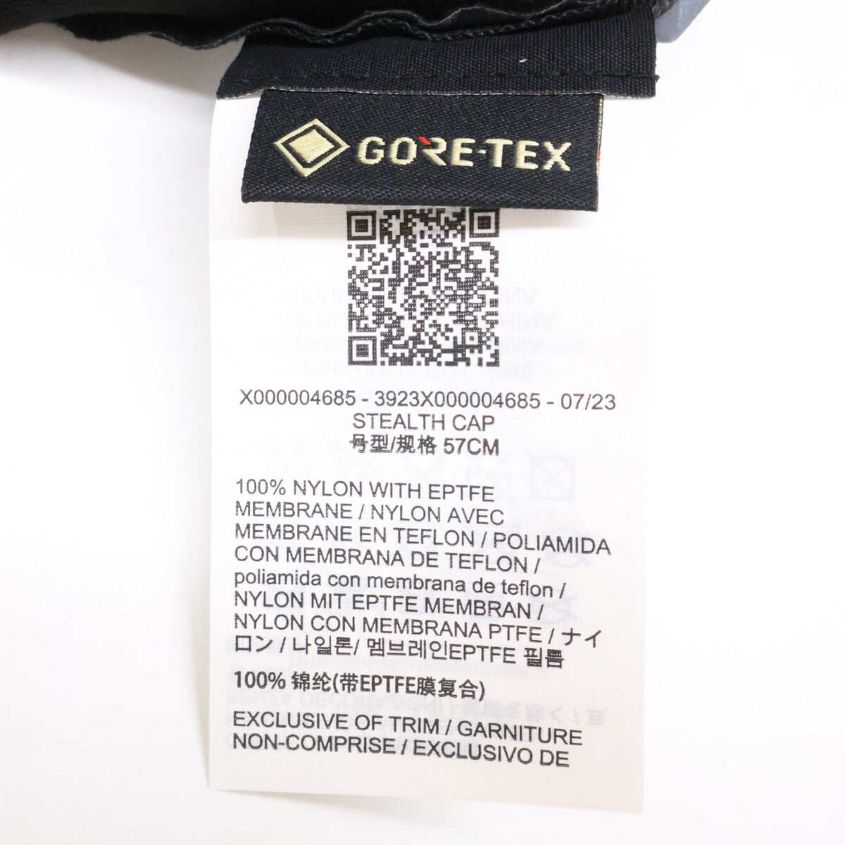 ARC'TERYX VEILANCE アークテリクスヴェイランス 23年製 X000004685 ブラック ナイロン GORE-TEX ステルスキャップ 帽子