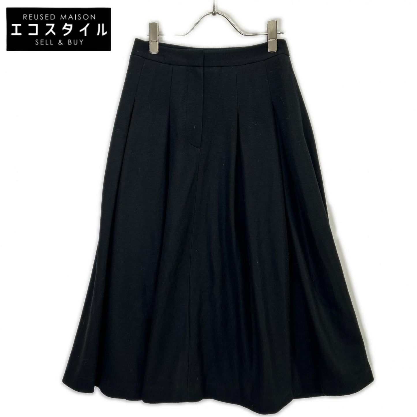 theory luxe セオリーリュクス 03-2407300 ブラック 圧縮ウールジャージー ミディアムフレアスカート スカート