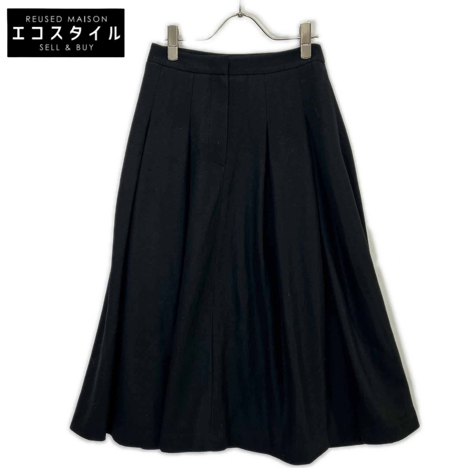 theory luxe セオリーリュクス 03-2407300 ブラック 圧縮ウールジャージー ミディアムフレアスカート スカート