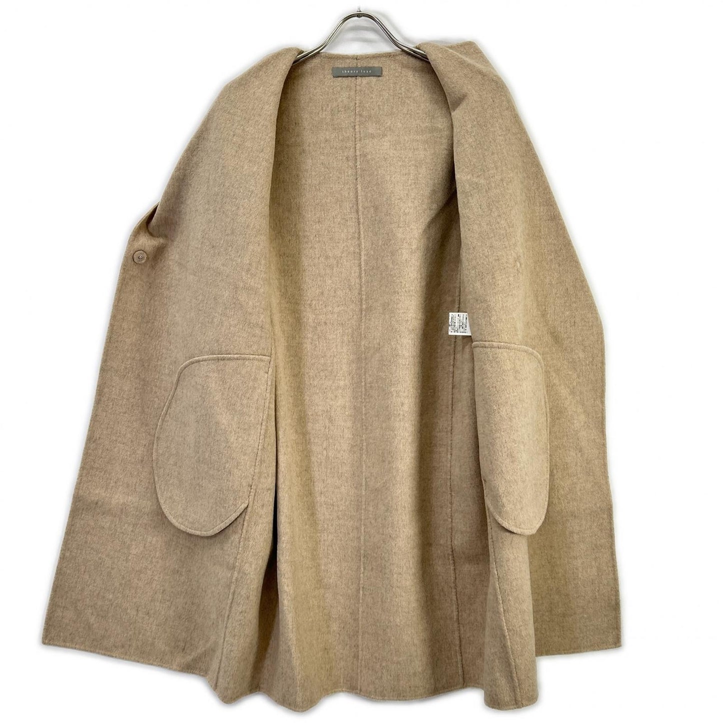 theory luxe セオリーリュクス 03-9309605 ベージュ ウール×カシミヤ ロングコート コート