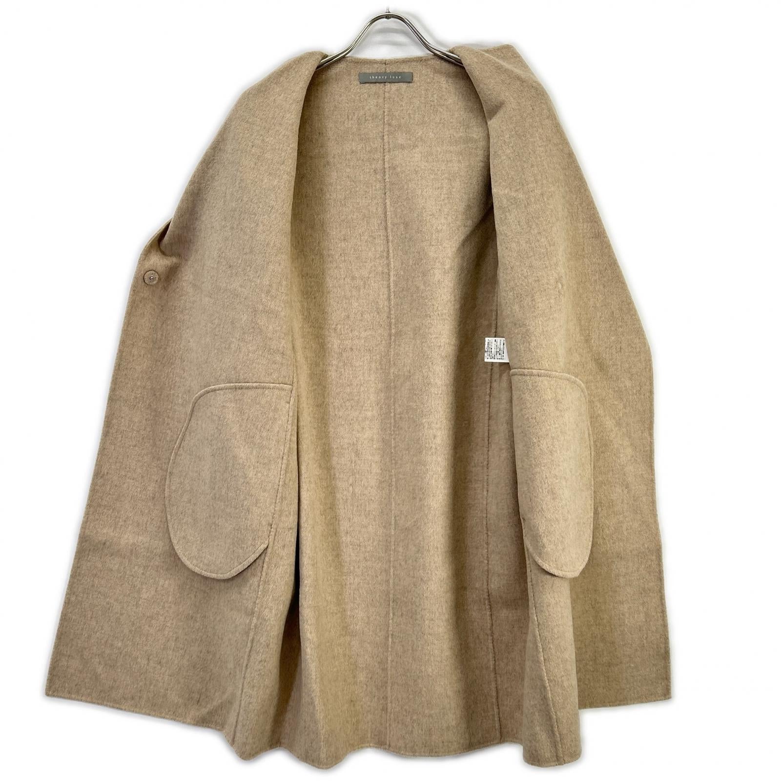 theory luxe セオリーリュクス 03-9309605 ベージュ ウール×カシミヤ ロングコート コート
