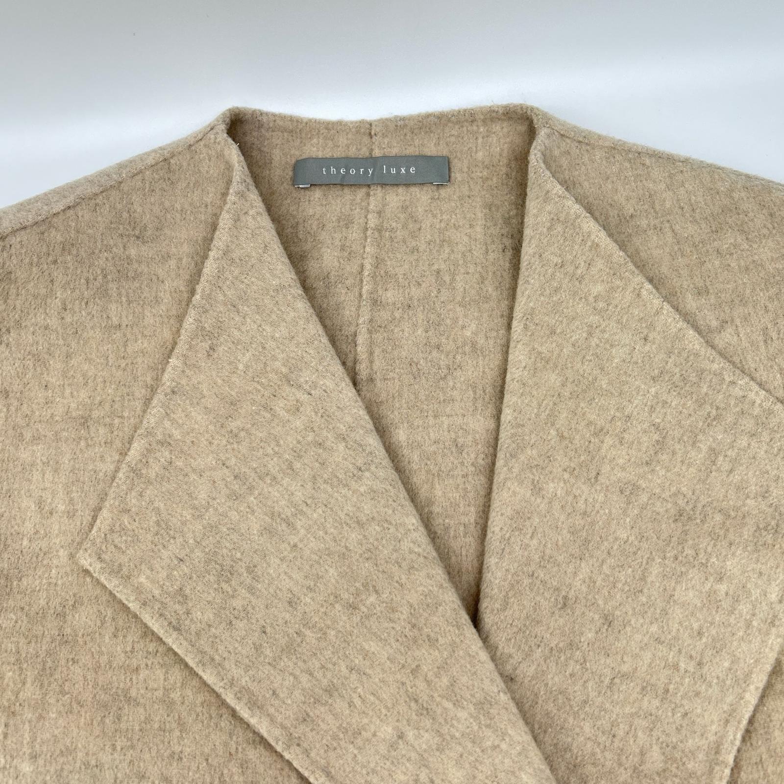 theory luxe セオリーリュクス 03-9309605 ベージュ ウール×カシミヤ ロングコート コート
