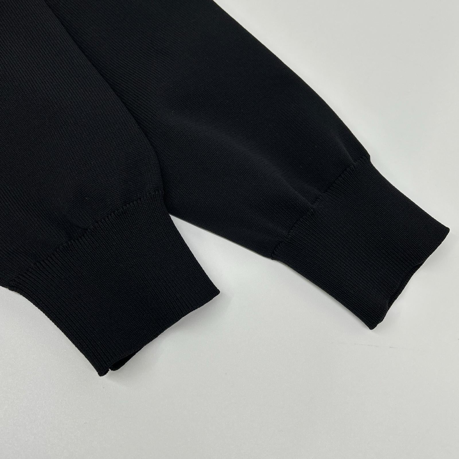 PEARLY GATES パーリーゲイツ ブラック×ホワイト フロントロゴ クルーネック ロングスリーブトップス トップス