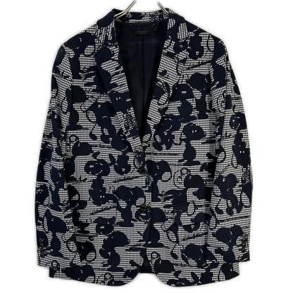 PEARLY GATES 【× PEANUTS】 Navy-and-white houndstooth Snoopy suit set Set-up
