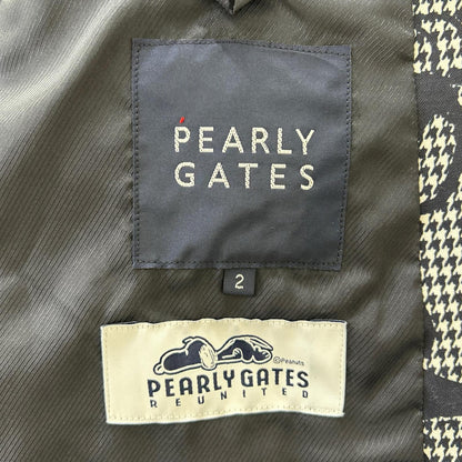 PEARLY GATES 【× PEANUTS】 Navy-and-white houndstooth Snoopy suit set Set-up