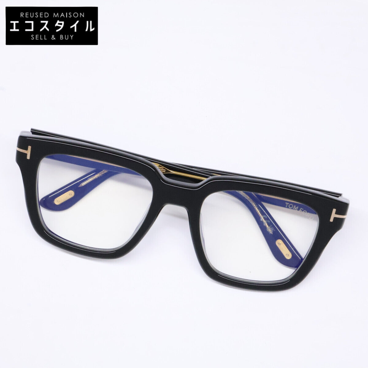 TOM FORD トムフォード 【美品】TF6027-F-B 001 ICON COLLECTION スクエアシェイプ アイウェア 眼鏡