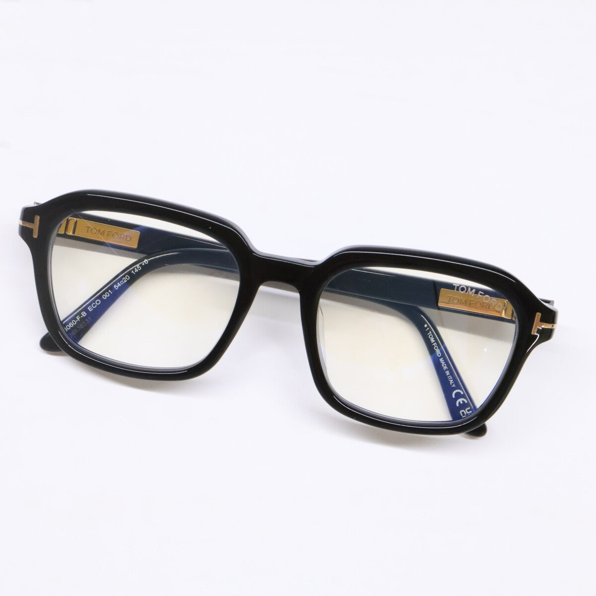 TOM FORD トムフォード TF6060-F-B 25AW Col.001/ブラック ブルーライトカットレンズ アジアンフィットモデル ウェリントン眼鏡 眼鏡