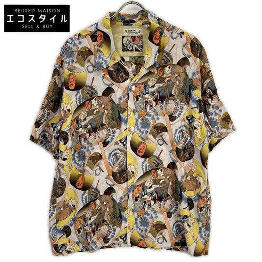 SUN SURF サンサーフ 【×歌川国芳】SS39324 マルチカラー SPECIAL EDITION 猫のすゞみ アロハシャツ トップス