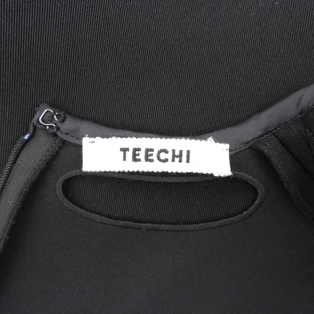 TEECHI ティーチ 美品 ボンカールワンピース レディース 黒 ブラック 36 TC01-DRARB1002 ワンピース