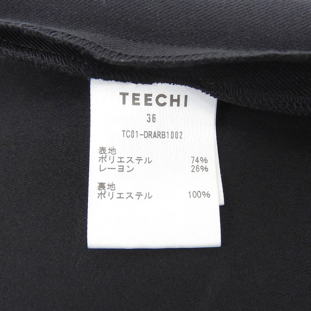 TEECHI ティーチ 美品 ボンカールワンピース レディース 黒 ブラック 36 TC01-DRARB1002 ワンピース