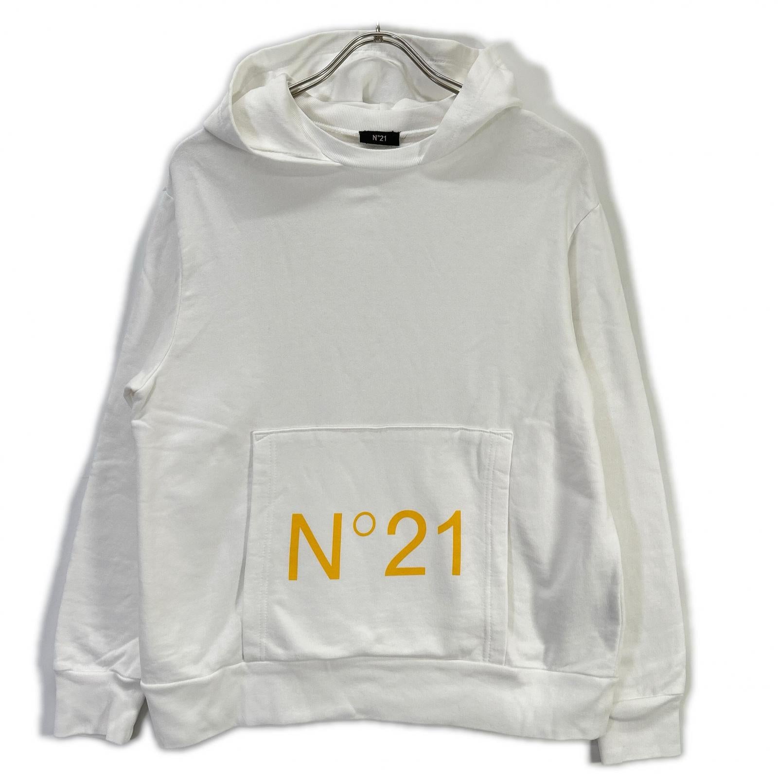 N゜21 ヌメロ ヴェントゥーノ 24年 ホワイト Kids & Junior ブランドロゴパーカーフーディー トップス