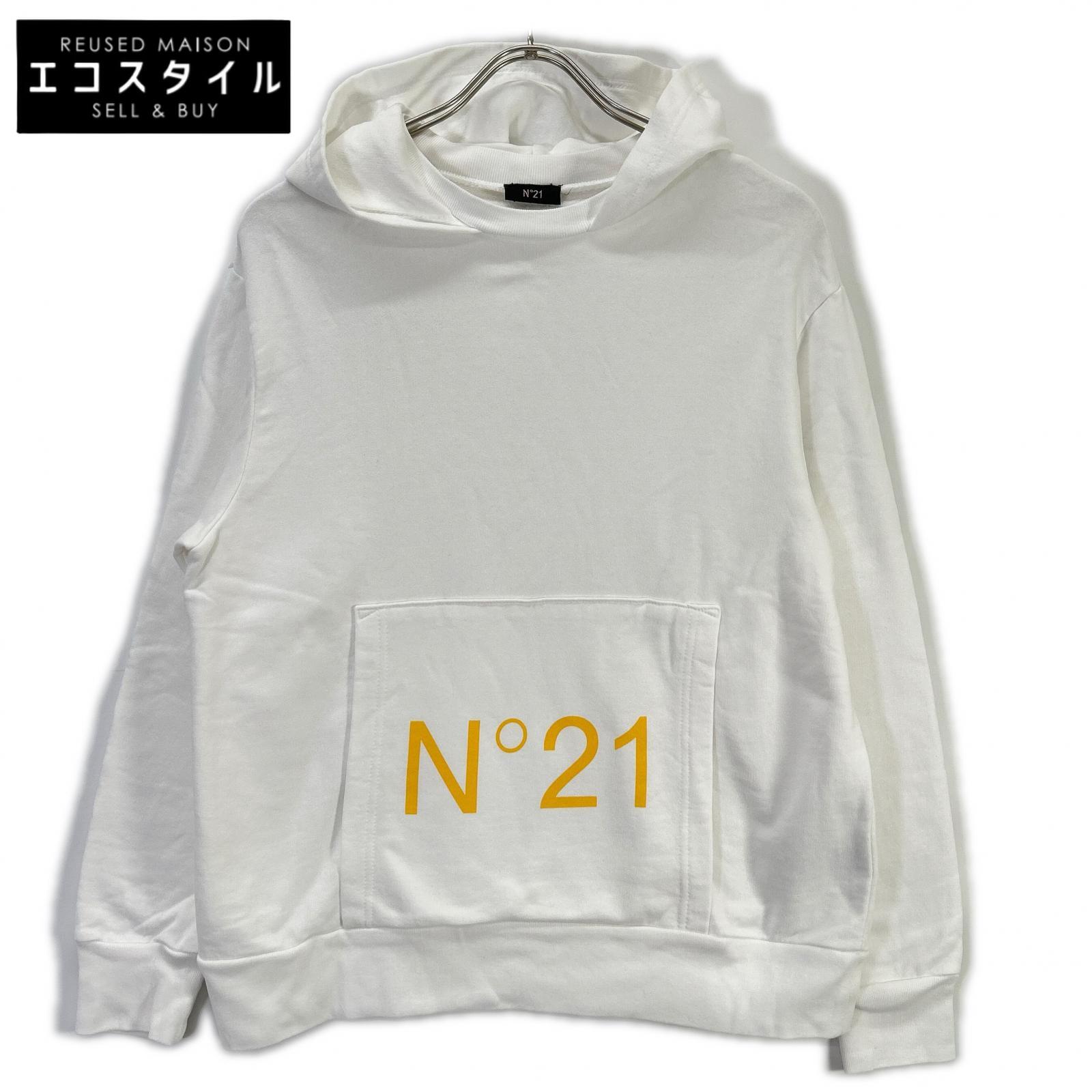 N゜21 ヌメロ ヴェントゥーノ 24年 ホワイト Kids & Junior ブランドロゴパーカーフーディー トップス