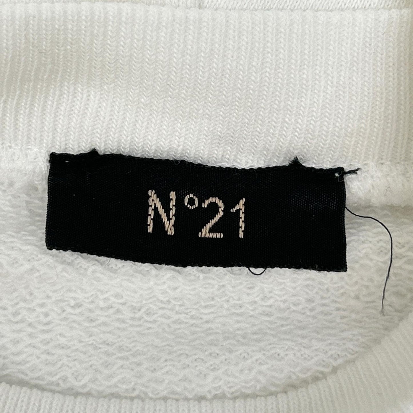N゜21 ヌメロ ヴェントゥーノ 24年 ホワイト Kids & Junior ブランドロゴパーカーフーディー トップス