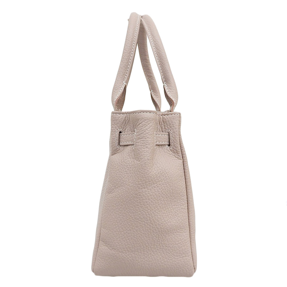 DEN HAMANO 傳濱野 新品同様 Mietia Belle ミーティアベル 2WAY ハンドバッグ レザー レディース ライトピンク ハンドバッグ