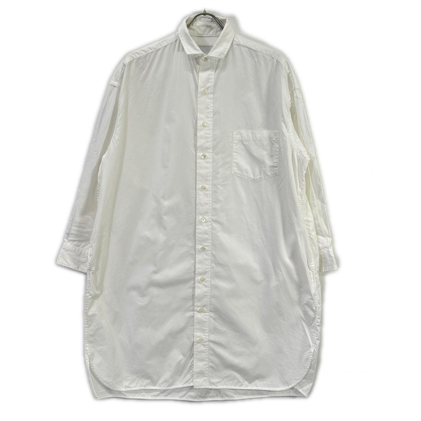 TICCA ティッカ 022341104 ホワイト コットン ロング丈 シャツワンピース ワンピース