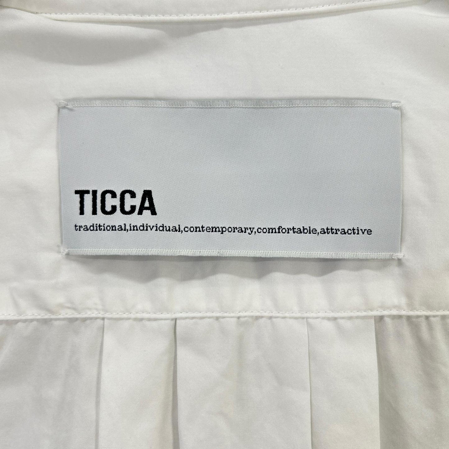 TICCA ティッカ 022341104 ホワイト コットン ロング丈 シャツワンピース ワンピース