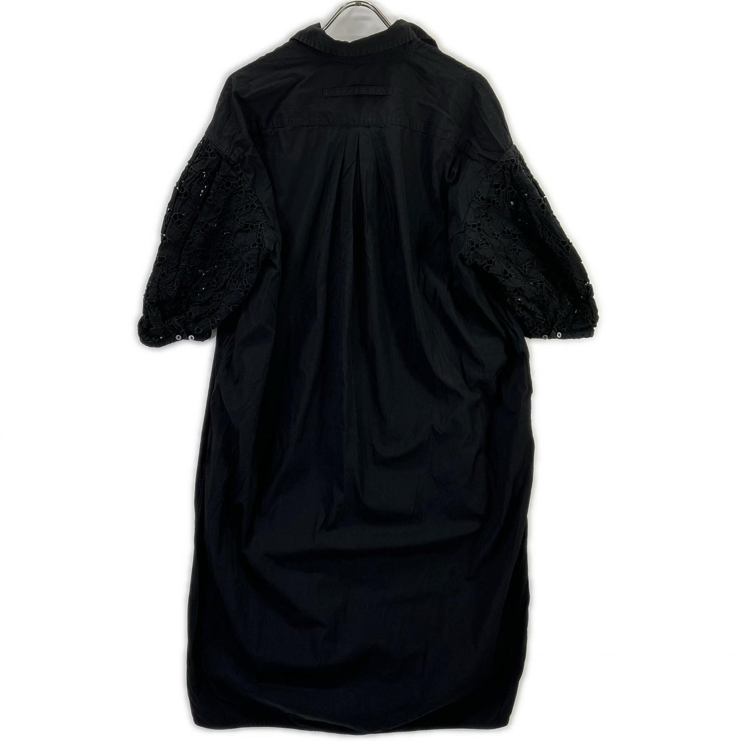 TICCA ティッカ TAHS-317-02 ブラック コットン レースパフスリーブワンピース ワンピース