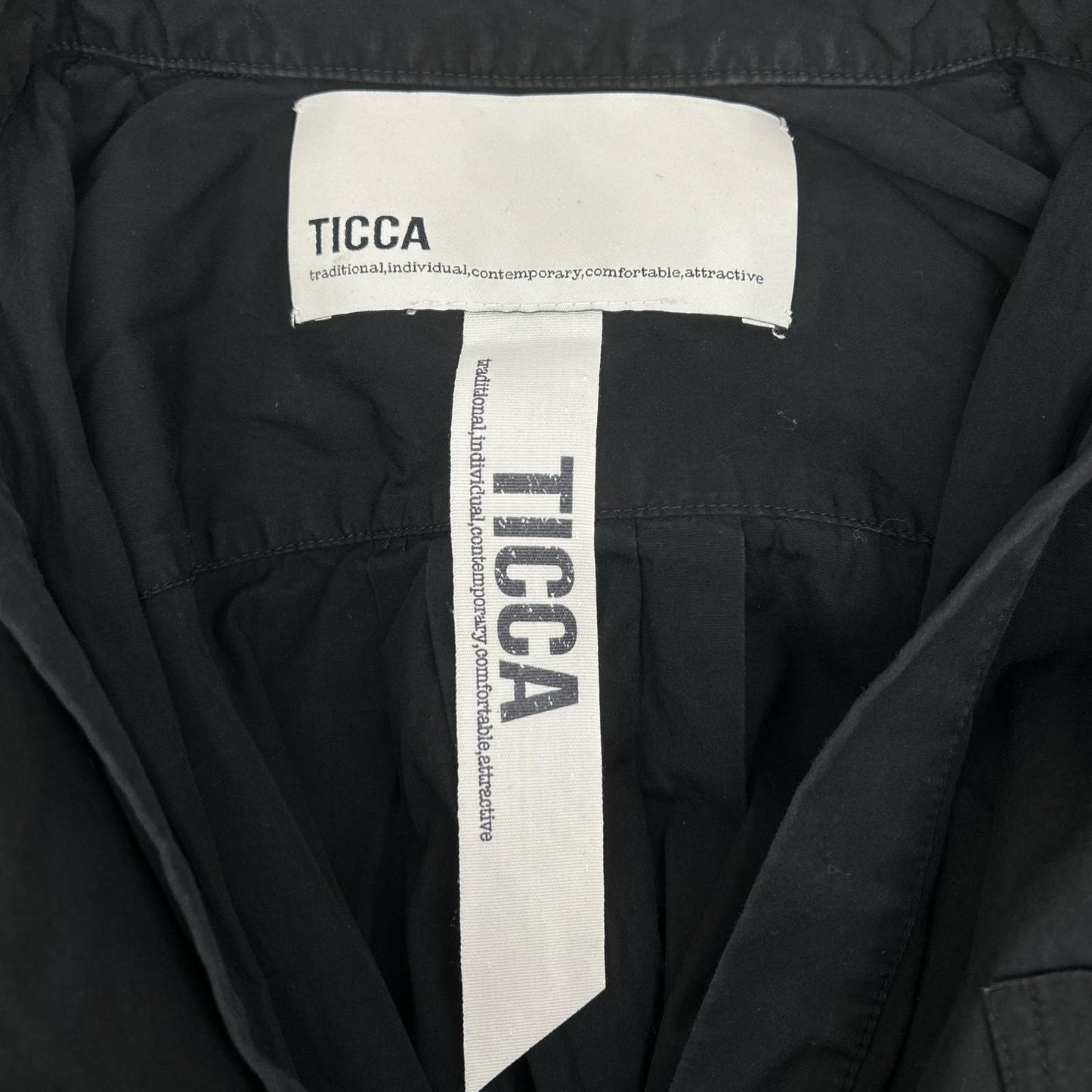 TICCA ティッカ TAHS-317-02 ブラック コットン レースパフスリーブワンピース ワンピース