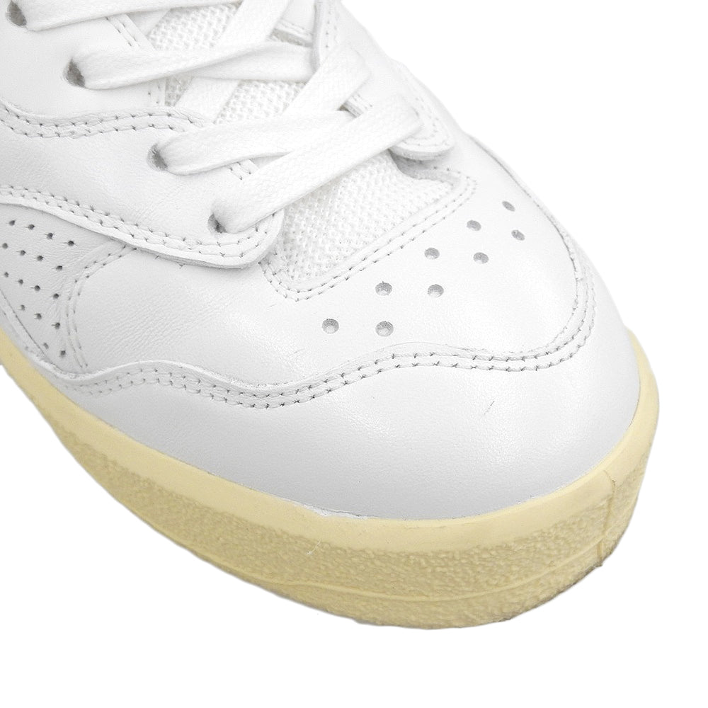 JIL SANDER BASKET LO Round-Toe Low-Top Sneakers Cow Leather×Fabric White×Ecru 37 J15WS0006 Shoes