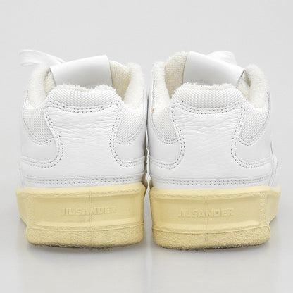 JILSANDER ジルサンダー BASKET LO ラウンドトゥ ローカットスニーカー カウレザー×ファブリック ホワイト×エクリュ 37 J15WS0006 シューズ