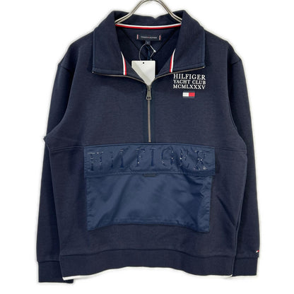 TOMMYHILFIGER トミーヒルフィガー ネイビー TH Flex ロングスリーブ ハーフジップスウェット トップス