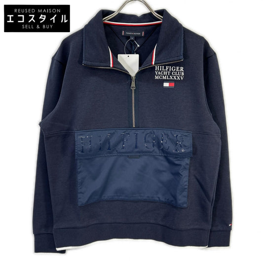 TOMMYHILFIGER トミーヒルフィガー ネイビー TH Flex ロングスリーブ ハーフジップスウェット トップス