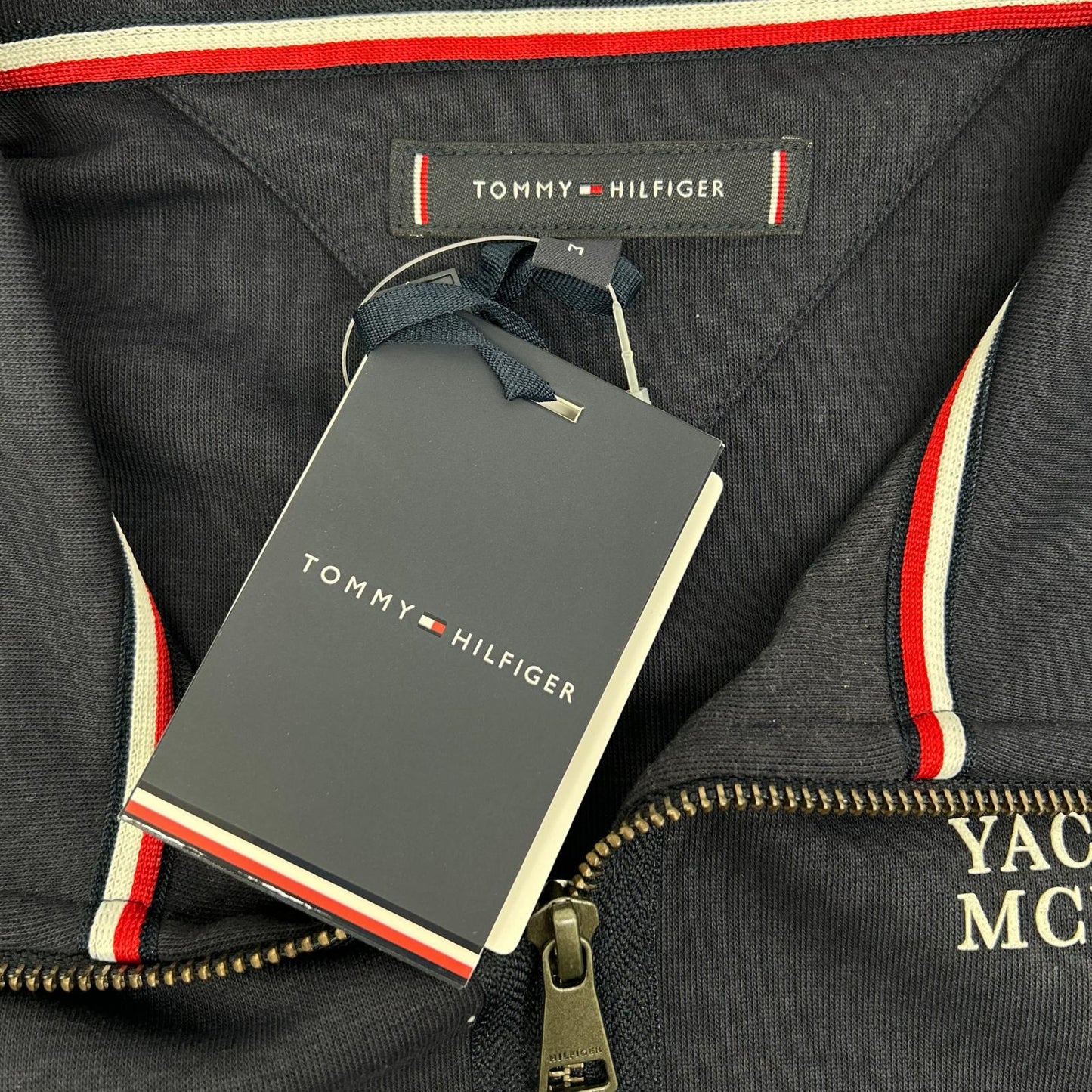 TOMMYHILFIGER トミーヒルフィガー ネイビー TH Flex ロングスリーブ ハーフジップスウェット トップス