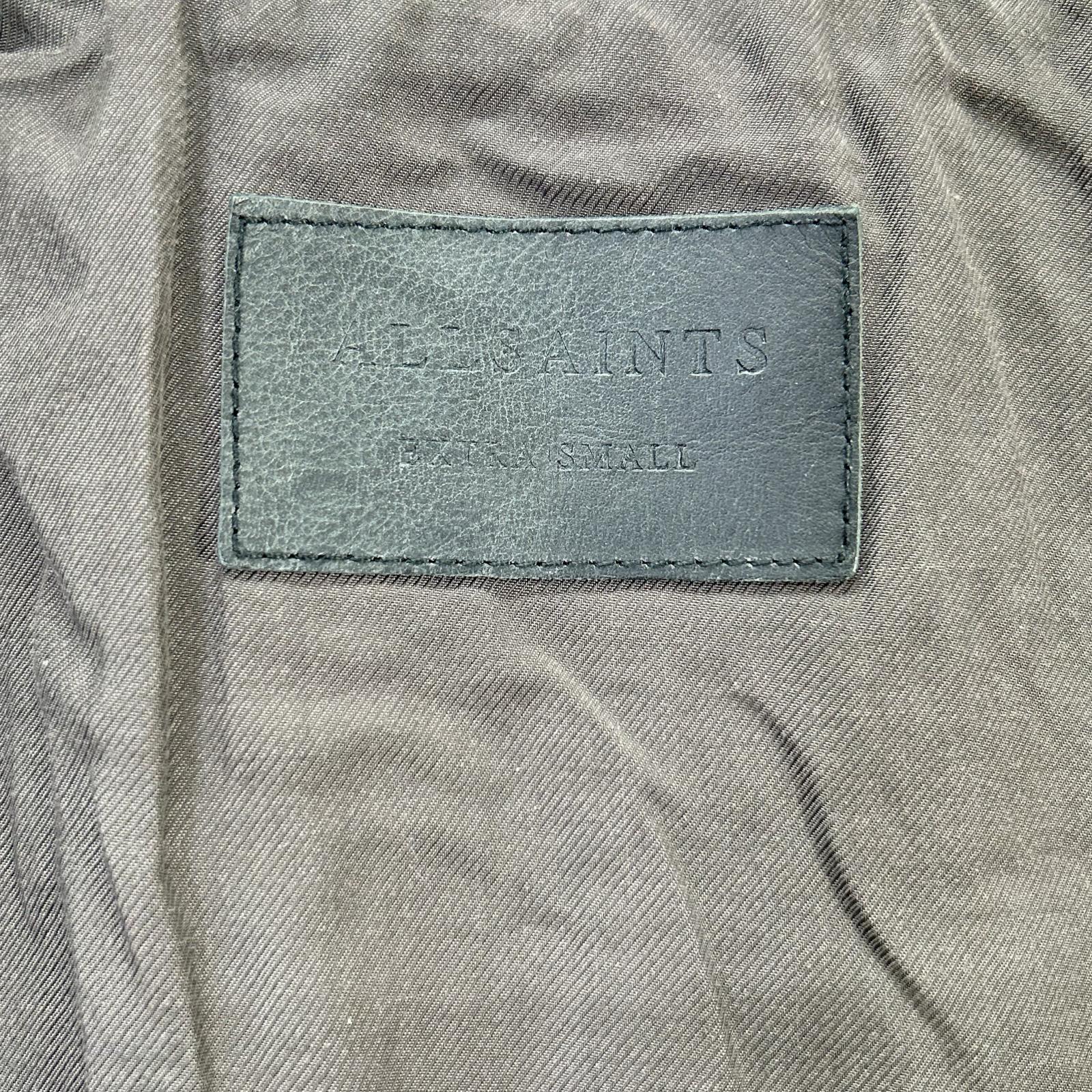All Saints オールセインツ チャコール レザー MOWER BOMBER ボンバージャケット ジャケット