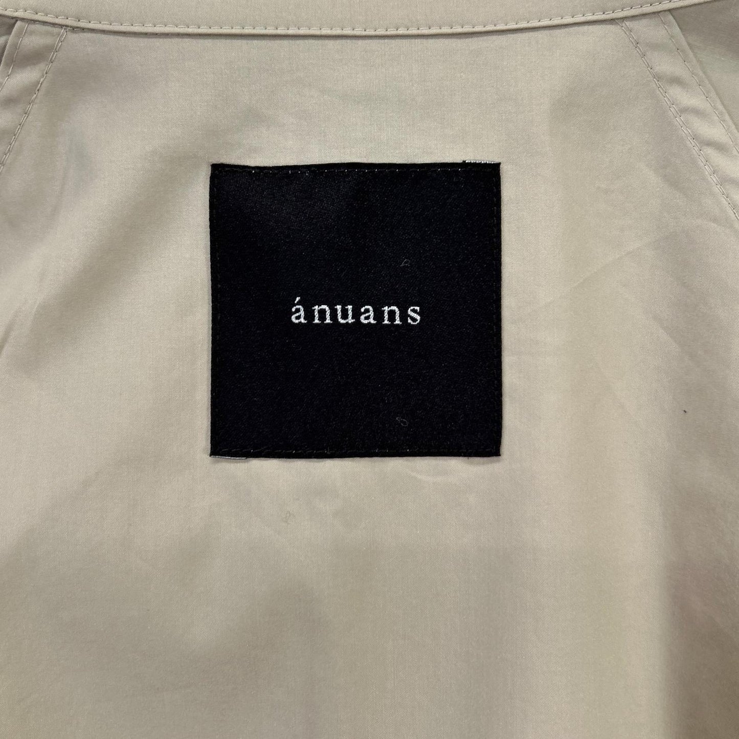 anuans アニュアンス 15262020420 ベージュ ライトトレンチミドルブルゾン コート