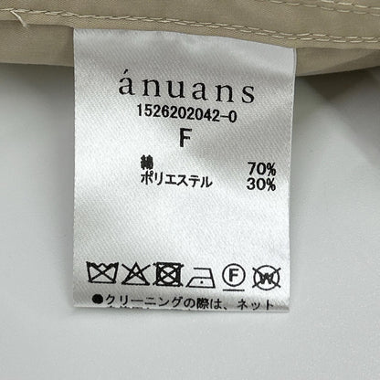 anuans アニュアンス 15262020420 ベージュ ライトトレンチミドルブルゾン コート