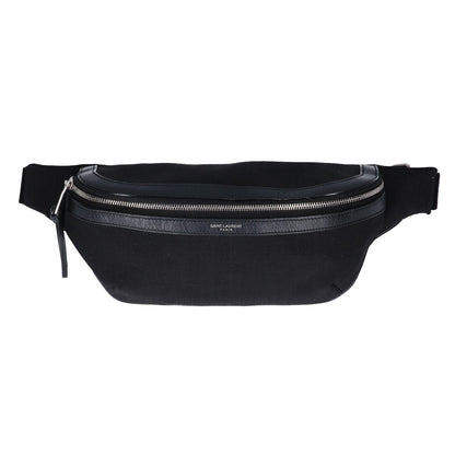 SAINT LAURENT PARIS サンローランパリ 【美品】557831 キャンバス/レザー ベルトバッグ ウエストバッグ