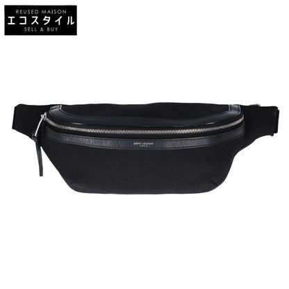 SAINT LAURENT PARIS サンローランパリ 【美品】557831 キャンバス/レザー ベルトバッグ ウエストバッグ