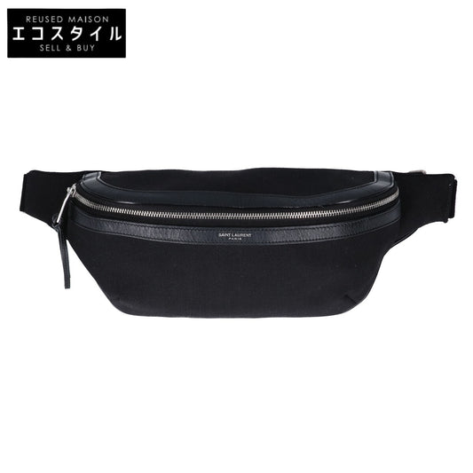 SAINT LAURENT PARIS サンローランパリ 【美品】557831 キャンバス/レザー ベルトバッグ ウエストバッグ