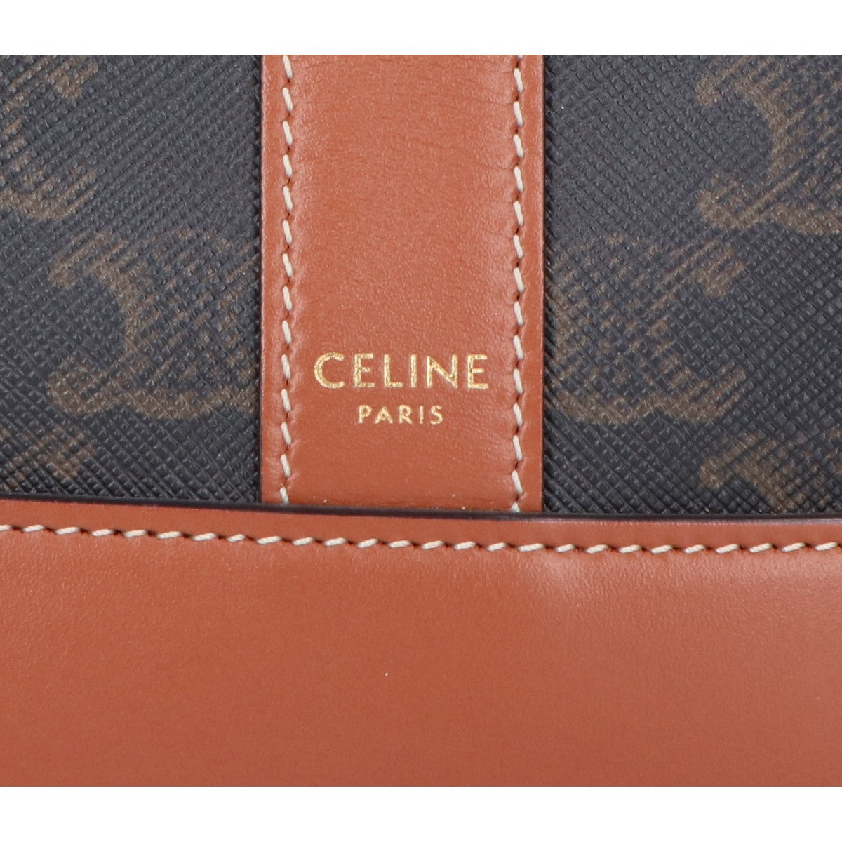 CELINE セリーヌ 21年製 トリオンフ スモールバケット PVC×カーフスキン ショルダーバッグ ショルダーバッグ