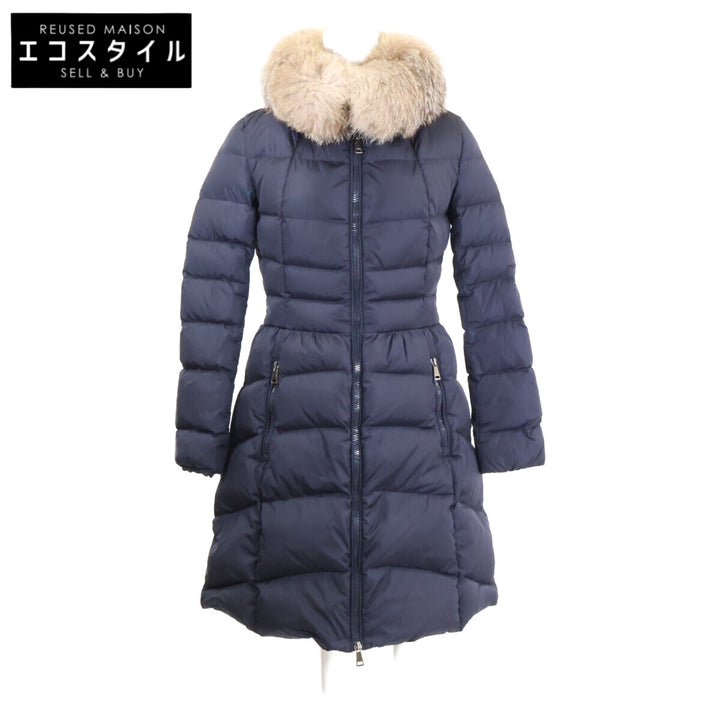 MONCLER モンクレール HIRONDELLE/イロンデール ブルーフロストフォックスファー ダウン コート