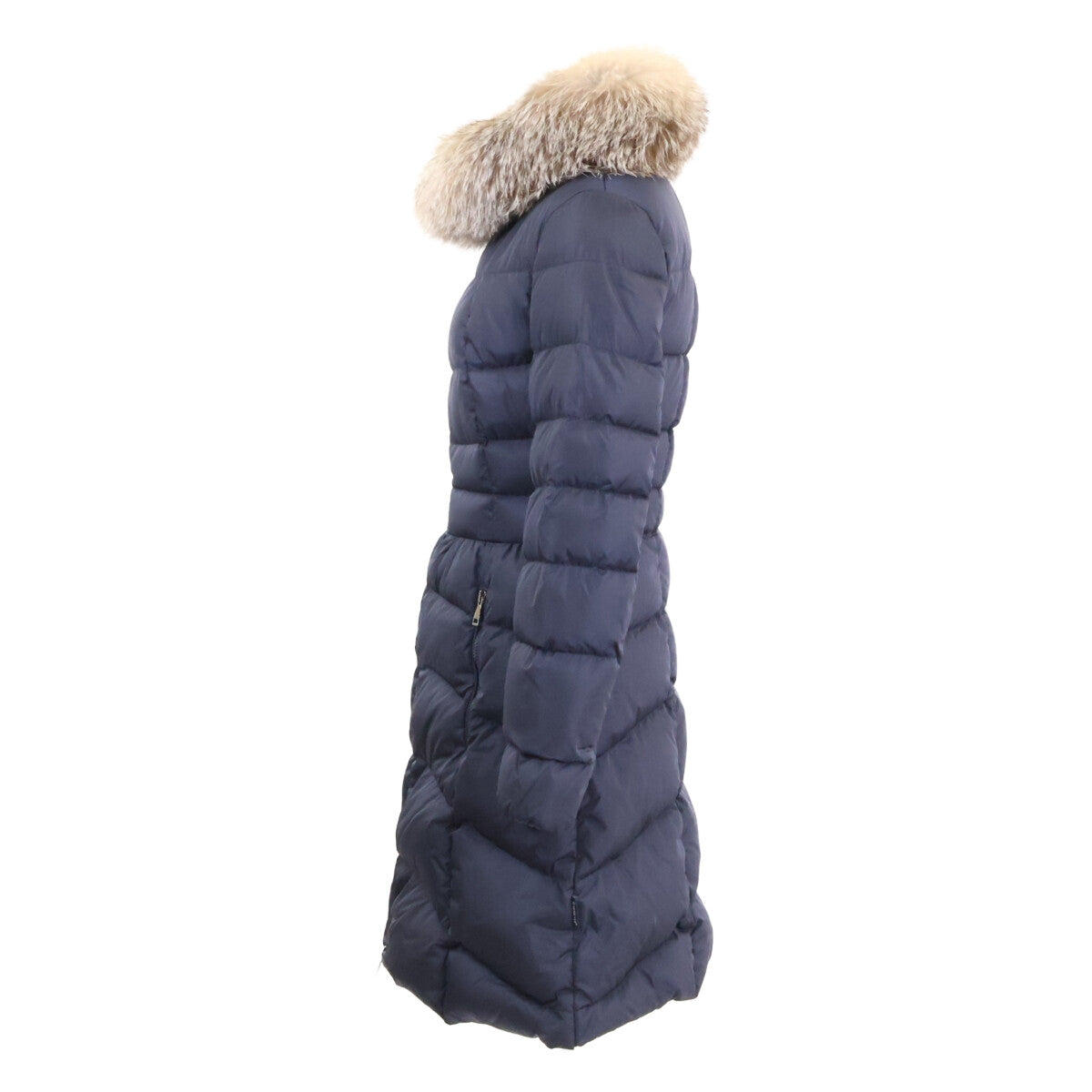 MONCLER モンクレール HIRONDELLE/イロンデール ブルーフロストフォックスファー ダウン コート