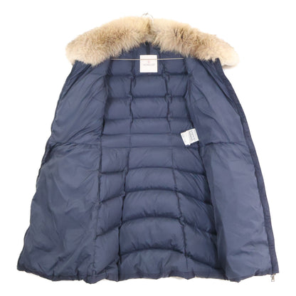 MONCLER モンクレール HIRONDELLE/イロンデール ブルーフロストフォックスファー ダウン コート
