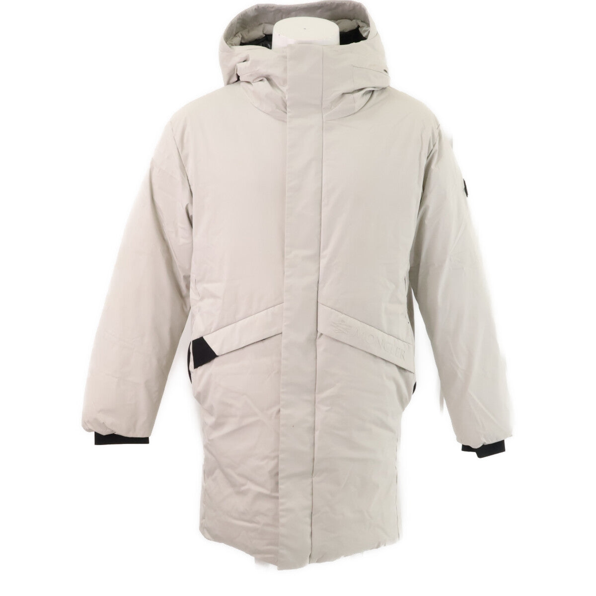 MONCLER Moncler [Made in 2023] ABERDEN embossed-logo hooded down coat