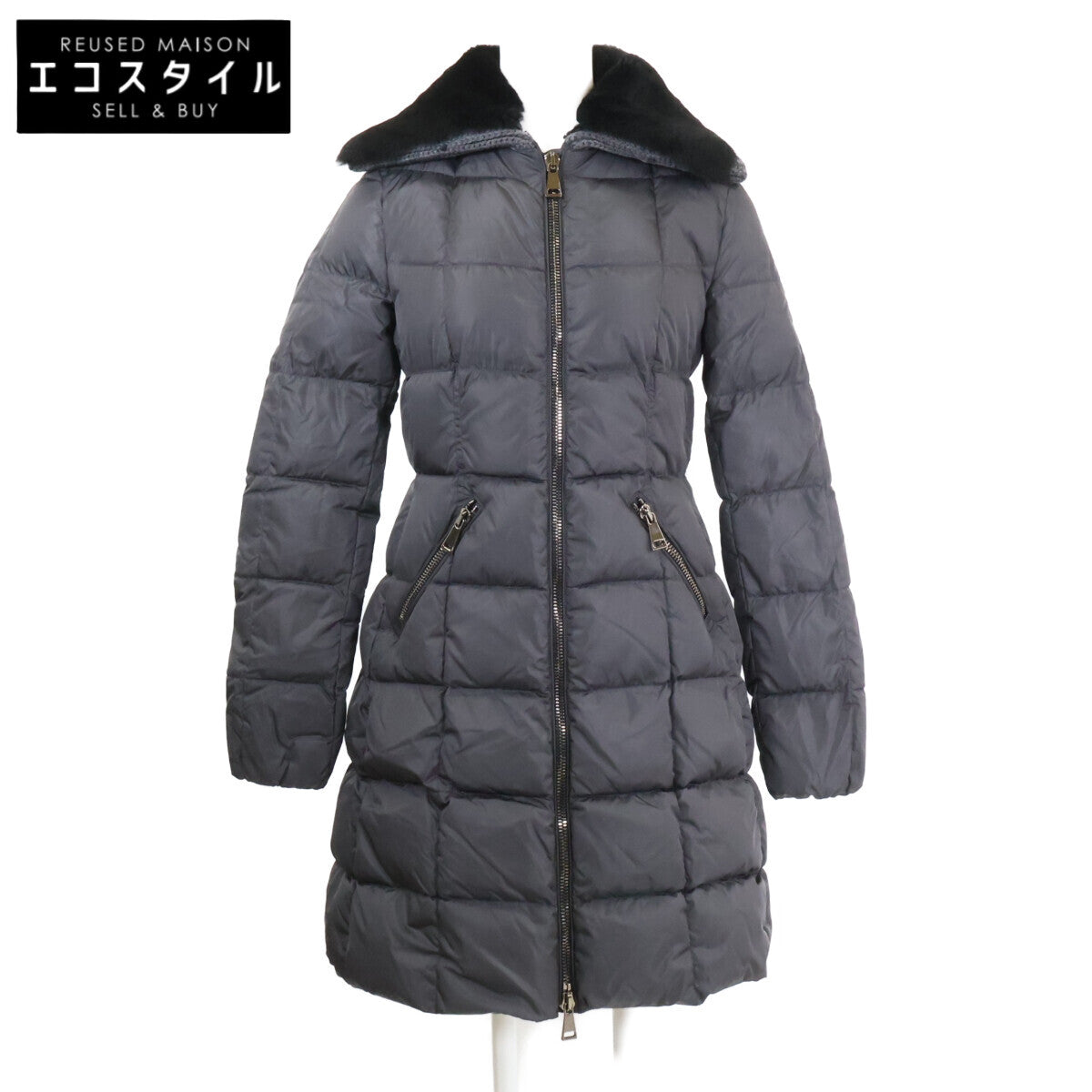 MONCLER モンクレール 【美品】DAVIDIA ラムファーカラー付 ダウン コート