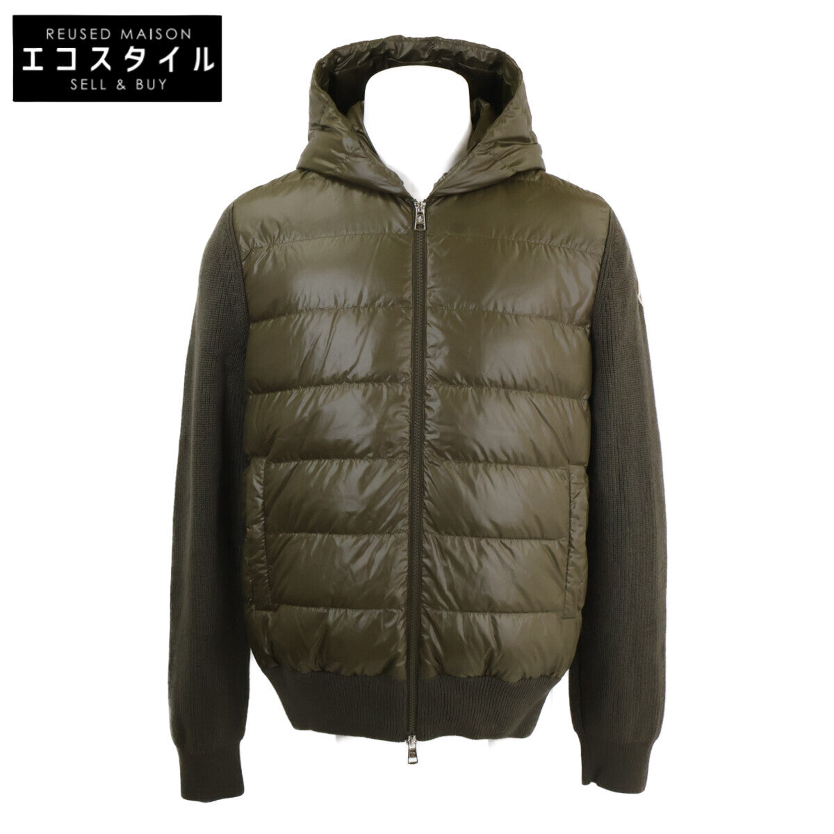 MONCLER モンクレール 【美品/25年製】K20919B00041 CARDIGAN TRICOT ニット/ダウン切替 フーディジャケット ジャケット