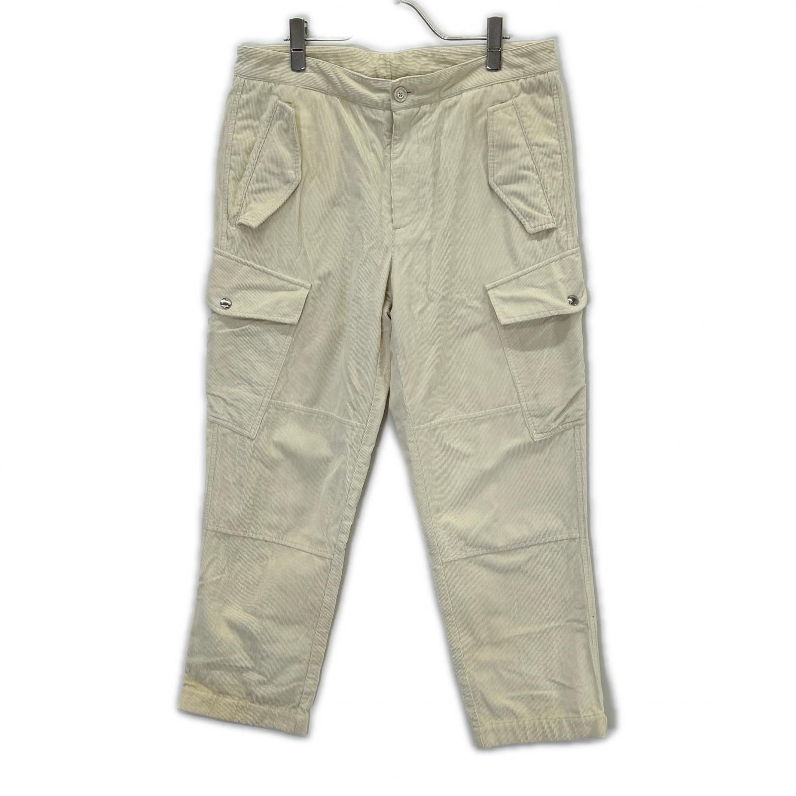 MONCLER モンクレール 【GENIUS】MONCLER 1952 PANTALONE SPORTIVO アイボリー コーデュロイカーゴパンツ ボトムス