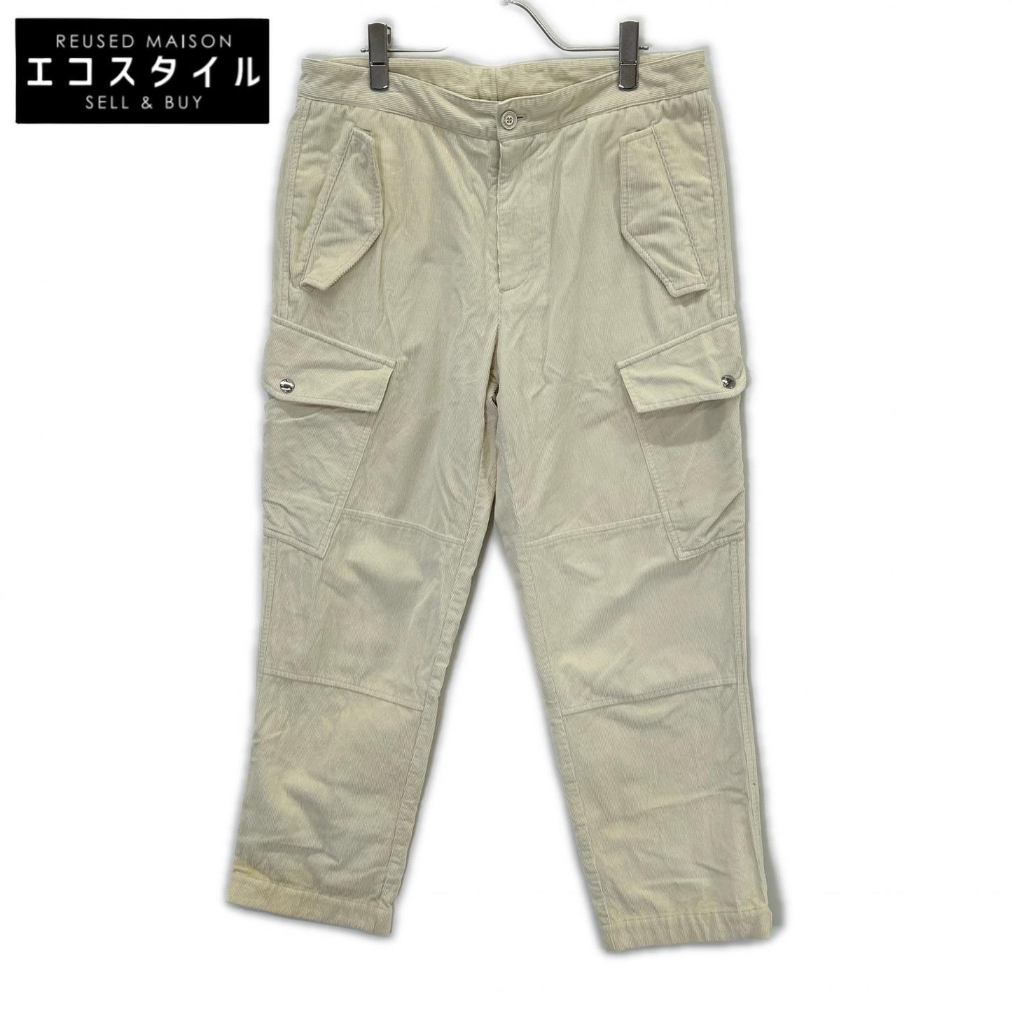 MONCLER モンクレール 【GENIUS】MONCLER 1952 PANTALONE SPORTIVO アイボリー コーデュロイカーゴパンツ ボトムス