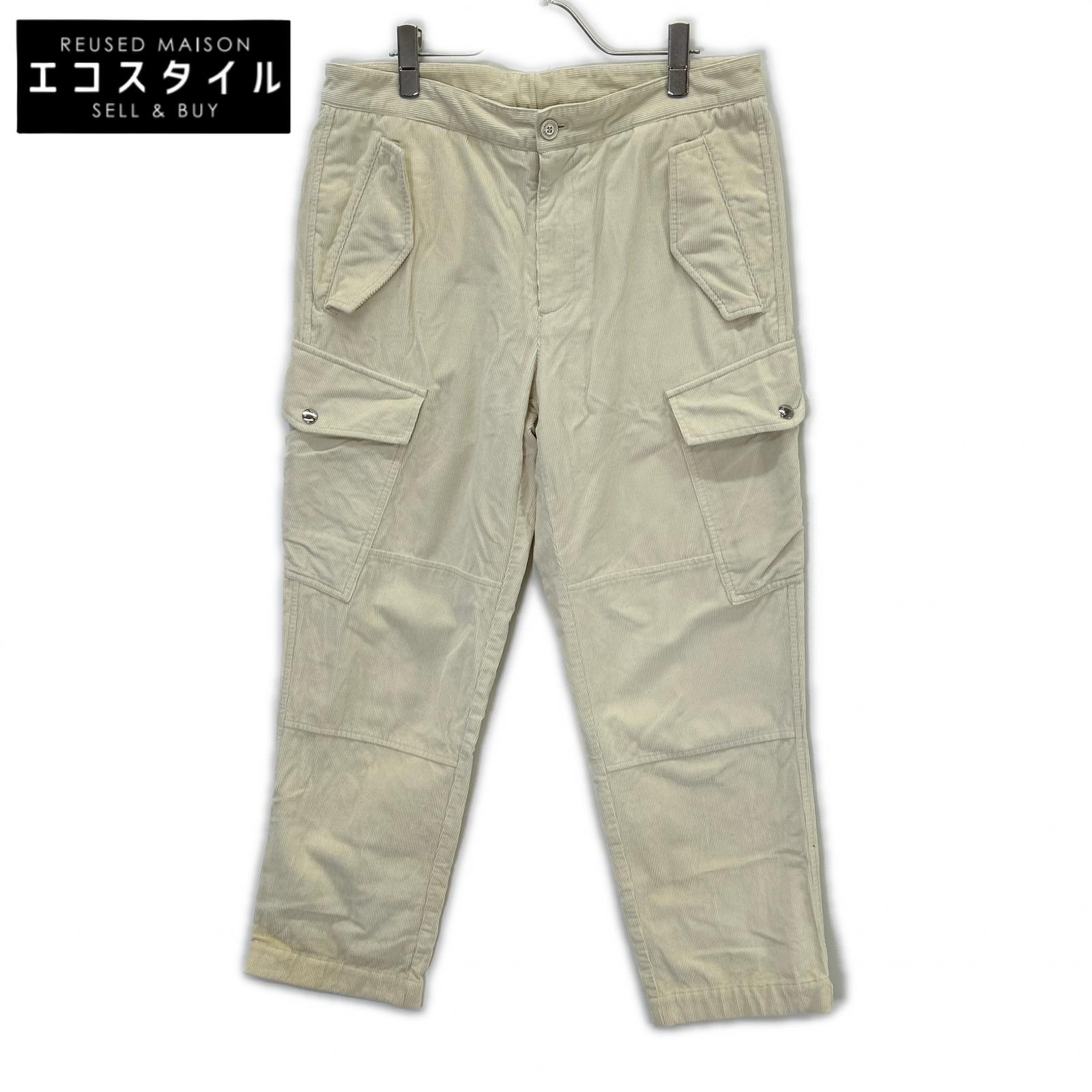 MONCLER モンクレール 【GENIUS】MONCLER 1952 PANTALONE SPORTIVO アイボリー コーデュロイカーゴパンツ ボトムス