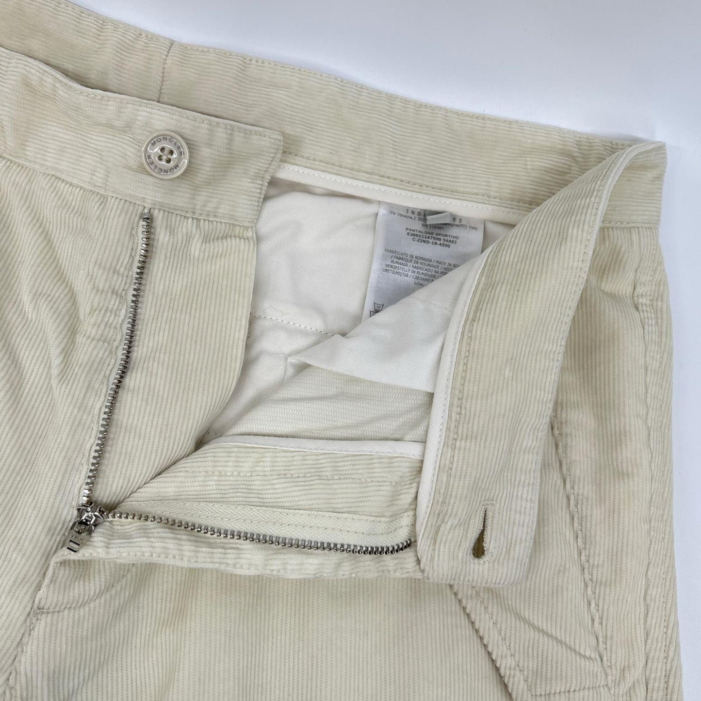 MONCLER モンクレール 【GENIUS】MONCLER 1952 PANTALONE SPORTIVO アイボリー コーデュロイカーゴパンツ ボトムス